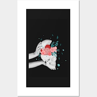 Skulls and Flowers Posters and Art